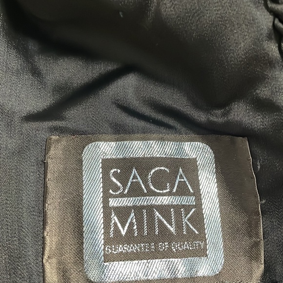 Vintage Saga Mink fur/ Outwear dark brown mink Coat/women size LG-XL (11) - Picture 9 of 17